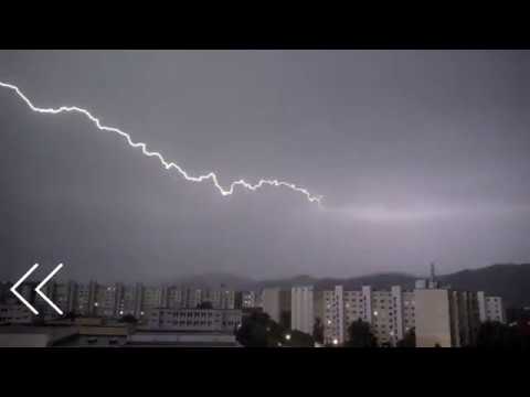 Nočná búrka Zvolen - najlepšie blesky spomalené / best lightning slow motion