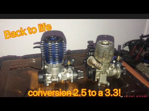 How to convert Nitro rc Traxxas Tmaxx 2.5 to a 3.3 Trx