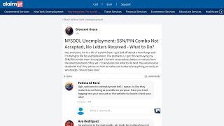 NYSDOL Unemployment How to Fix SSNPIN Login Issues Verify Your Identity