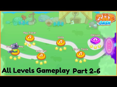 Cat Dash Full Version | All Levels Gameplay | Part 2-6 | Geometry Dash Style Music Runner