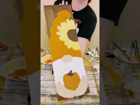 Hand painted Fall Gnome