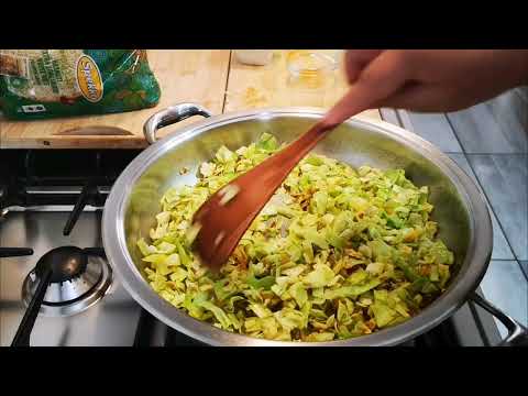 Delicious Lamb Chops with cabbage fried rice.