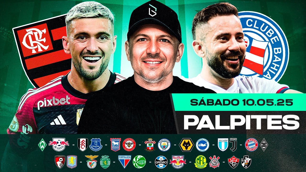 PALPITES DE FUTEBOL PARA HOJE 10 05 2025 (SÁBADO) + BILHETE PRONTO | Boleiros Tips