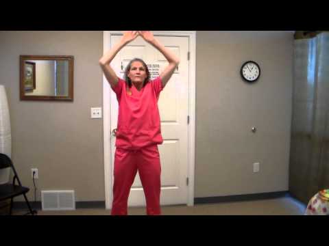 Beverly Dunford showing how she does the 10 mindful movements