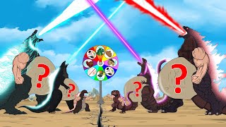 Evolution of GODZILLA x SHIN GODZILLA: Rotation Luck FUNNY CARTOON | Godzilla Cartoon Movies
