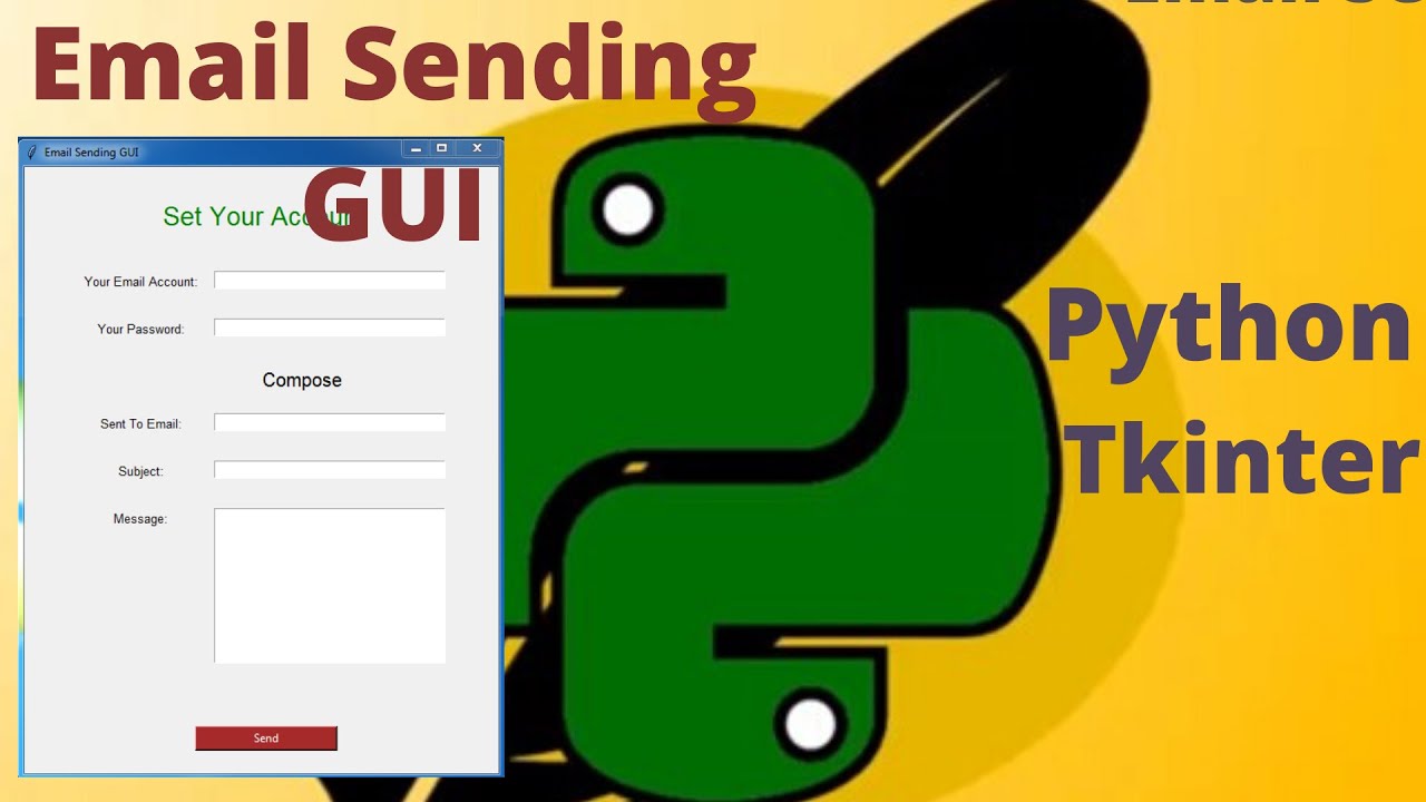Email Sending GUI Python || How To Send Email Using Python