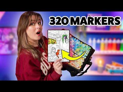 ALLE 320 STIFTEN in 1 TEKENING GEBRUIKEN! - Tekenen Challenge