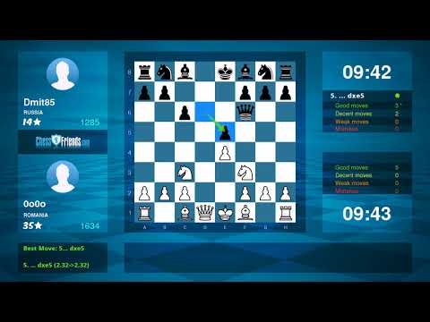 Chess Game Analysis: 0o0o - Dmit85 : 1-0 (By ChessFriends.com)