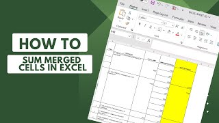 How to Sum Merged Cells in Excel with Formulas