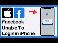 Fix✅: Facebook “Unable to Login An Unexpected Error Occurred Please Try Logging in Again” in iPhone