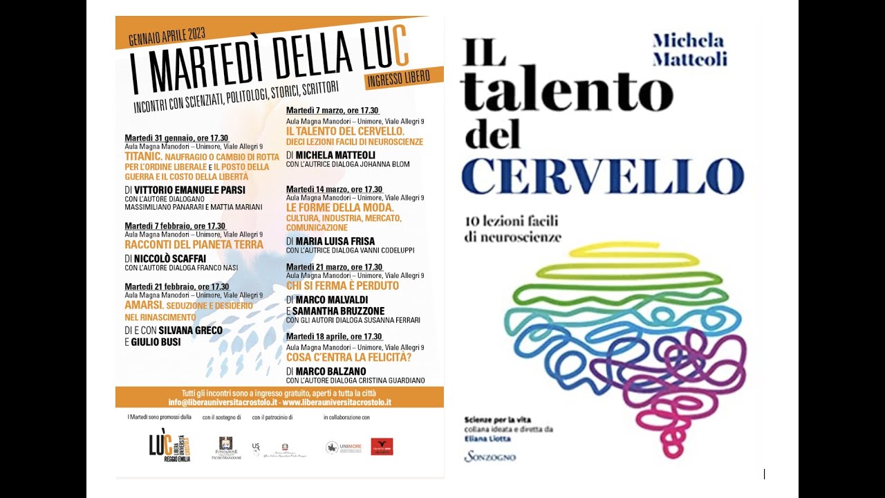 "IL TALENTO DEL CERVELLO" DI Michela Matteoli  7.3.2023