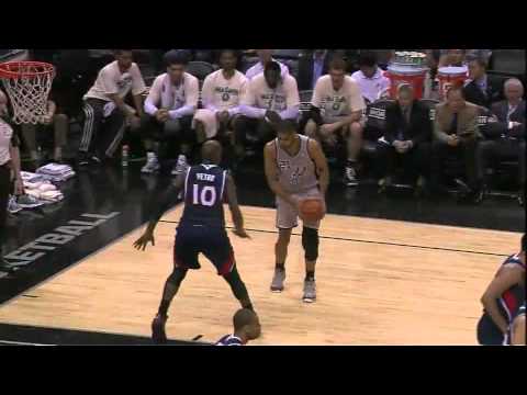 Vintage Tim Duncan 31 points 14 rebounds 4 blocks vs Atlanta Hawks full highlights 04/06/2013
