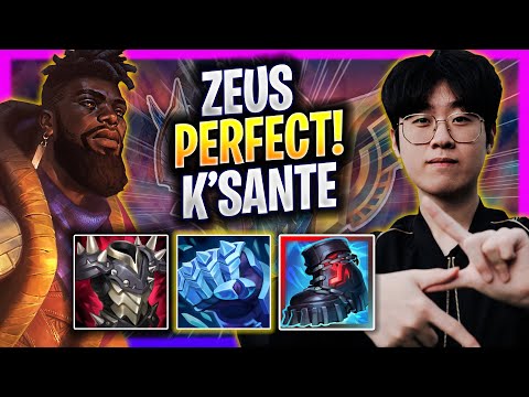 ZEUS PERFECT GAME WITH K'SANTE! - HLE Zeus Plays K'sante TOP vs Gnar! | Season 2025