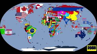 Future of the world map flag