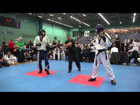 2016 TAGB English Taekwondo Championships Steven Frew vs Alex Weston Riley