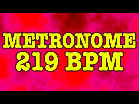 219 BPM Metronome - Psychedelic Metronome - 10 Minutes - 219BPM Click Track - Metrónomo 219 BPM