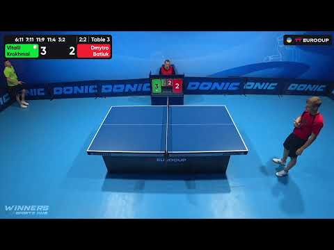 19:40 Vitalii Krokhmal - Dmytro Batiuk 05.09.2023 TT Euro.Cup Ukraine Professional. TABLE 3
