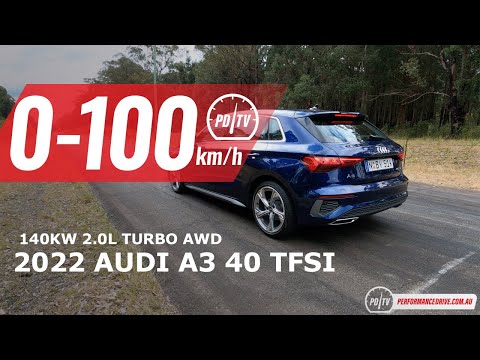 2022 Audi A3 40 TFSI 0-100km/h & engine sound