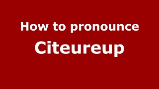 How to pronounce Citeureup