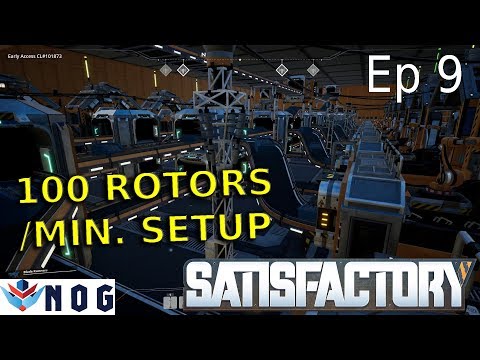 Satisfactory Mega Factory Ep9 - Setup for 100 Rotors/Minute - Gameplay, Lets Play