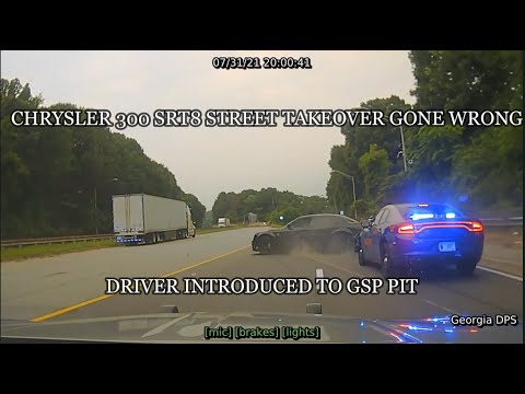 Chrysler 300 SRT8 Leads Georgia State Patrol on Wild High Speed Chase
