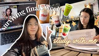 surviving finals week at csulb - study with me, cafe hopping, intern interviews