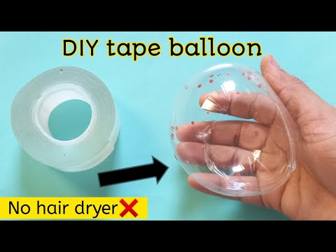 DIY tape balloon|How to make nano tape balloon|Nano tape bubble|The easy art