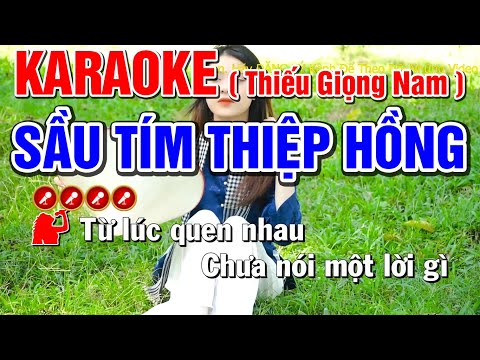 SẦU TÍM THIỆP HỒNG Karaoke Song Ca Thiếu Giọng Nam ( Song Ca Cùng Nguyệt Nguyệt ) - Tình Trần Organ