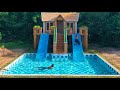 Building Underground Two Story House With Water Slide To Swimming Pool Full Video