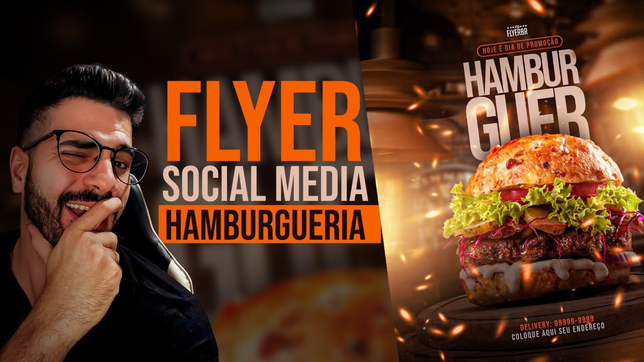 Como criar um Post para Social Media no Photoshop (Hambúrguer)