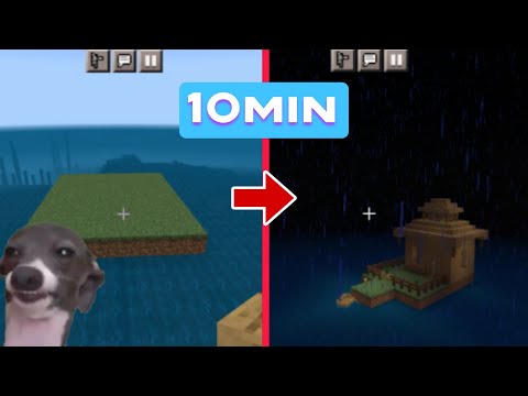 MrShark - 10 minutes building Island house | Minecraft creative mode ver1.20