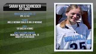 Sarah Kate Schneider 2021 Lacrosse Highlights | Immaculata HS '22