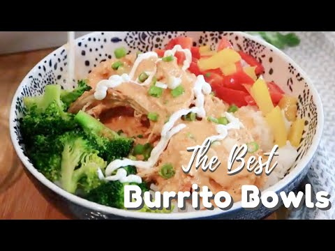 Easy Salsa Chicken {Crockpot} Amazing Burrito Bowls