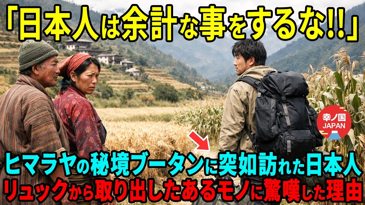 【海外の反応】「日本人が何をしに来た！」ヒマラヤの秘境ブータンに突如訪れた日本人…リュックから取り出したあるものに驚嘆した理由