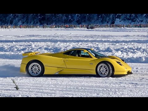 Supercars at I.C.E. St. Moritz plus how to drift a classic Ferrari on a frozen lake