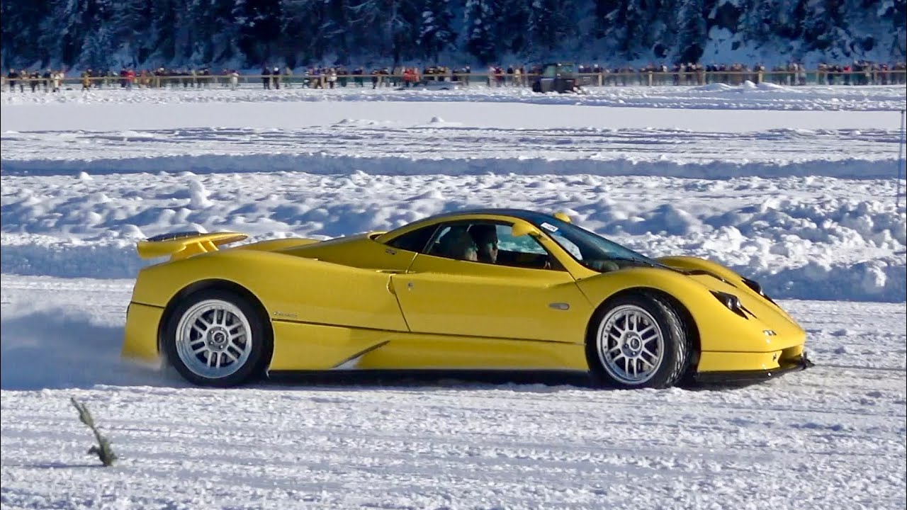 Supercars on ice at I.C.E. St. Moritz plus drifting a classic Ferrari on a frozen lake
