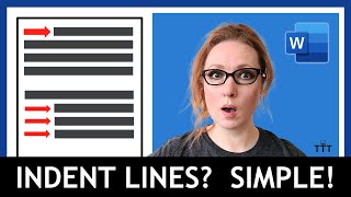 Indent Lines/Paragraphs in Microsoft Word | First Line, Left, Hanging Indents | Word for Beginners