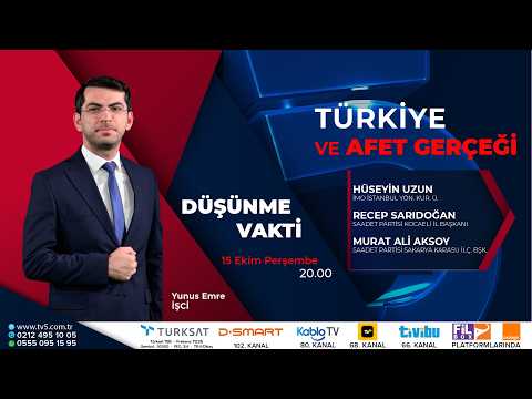 🔴 #CANLI | Türkiye doğal afetlere hazır mı? - Düşünme Vakti