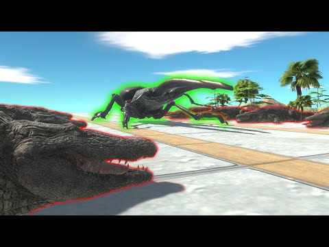 Escape from Deadly Mosasaurus - Animal Revolt Battle Simulator Giant Stag Beetle