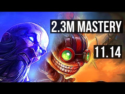 RYZE vs ZIGGS (MID) | 7/0/5, 2.3M mastery, Godlike | EUW Master | v11.14