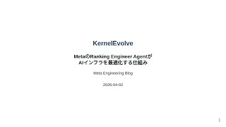 【ずんだもん解説】Meta「KernelEvolve」
