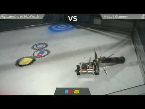 Robot Fight Night - Ro32 - Launchpad McWhack vs Happy Clamper
