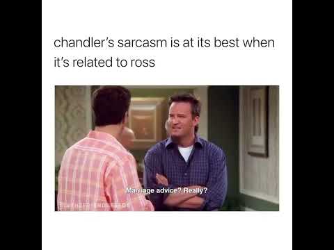 Chandler's sarcasm towards Ross !!🤣