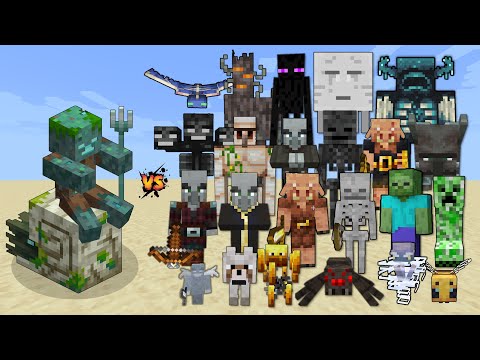 Zombie Nautilus Jockey vs Every Mob in Minecraft (Bedrock)