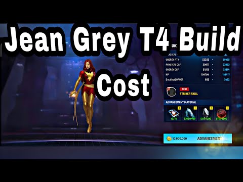 Marvel Future Fight | Jean Grey T4 Build Total Cost How To Build Jean Grey One Of The Best PVP T4