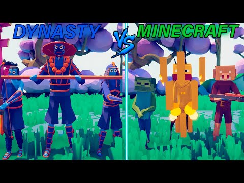 MINECRAFT TEAM vs DYNASTY TEAM - Totally Accurate Battle Simulator TABS