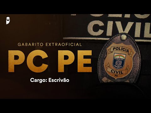 Gabarito Extraoficial PC PE - Escrivão