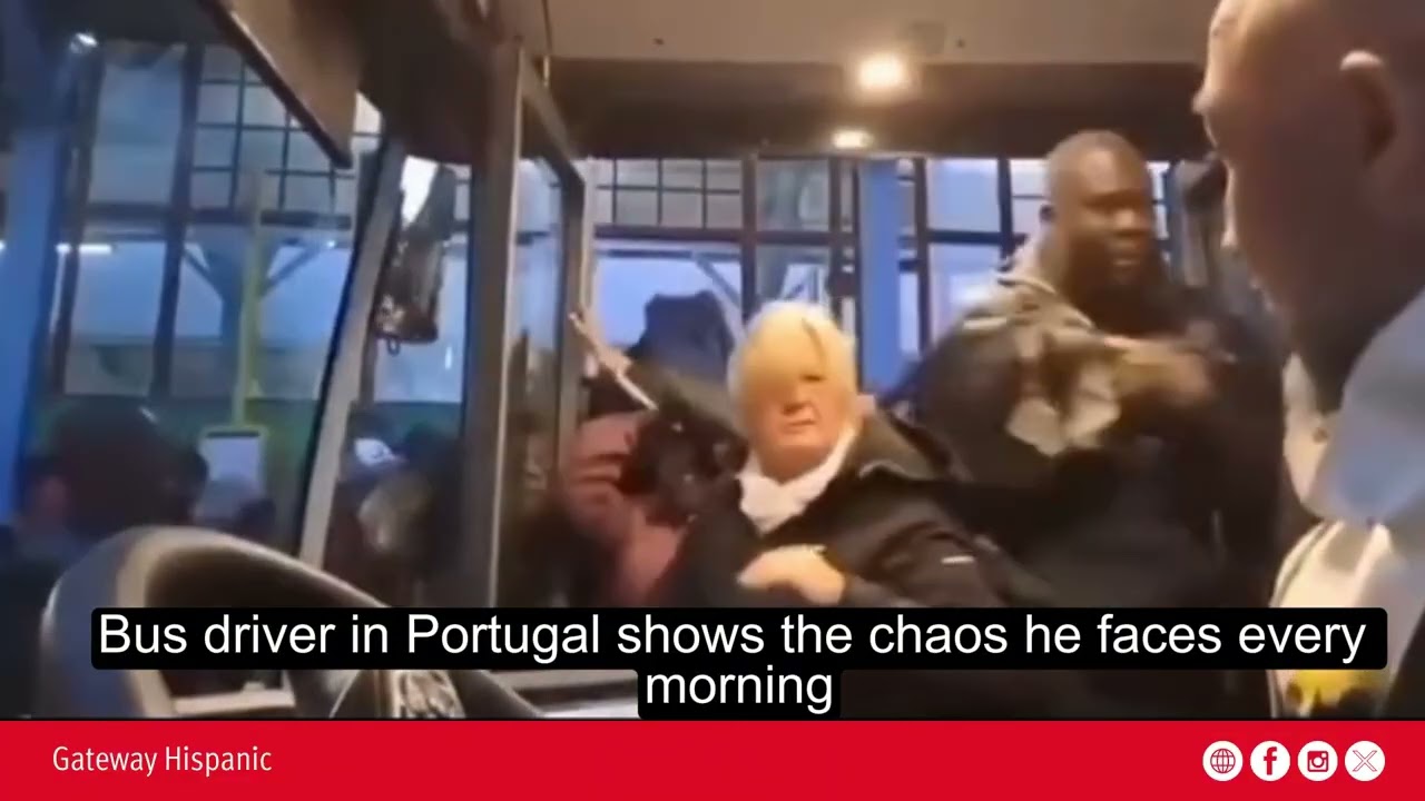 Bus driver in Portugal shows the chaos he faces every morning