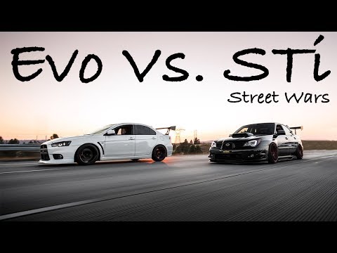 Insane STi VS Evo Street Battle
