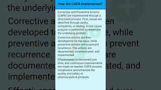 Download lagu How are CAPA Implemented? #shorts #viralshorts #pharmaceutical mp3